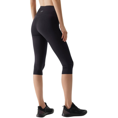 Legginsy damskie 4F F187 głęboka czerń 4FWSS24TFTIF187 20S