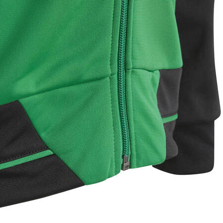 Bluza dla dzieci adidas Tiro 17 Polyester Jacket JUNIOR czarno-zielona BQ2613