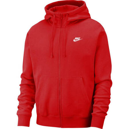 Bluza męska Nike Club Hoodie FZ BB czerwona BV2645 657