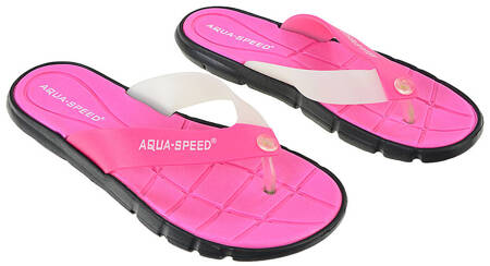 Klapki Aqua-Speed Bali różowo biało czarne 37 479