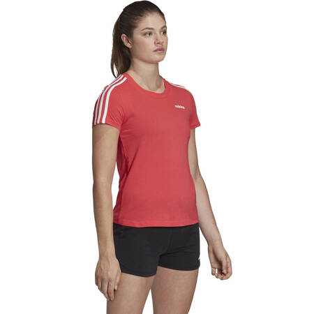 Koszulka damska adidas W Essentials 3S Slim Tee czerwona FM6431